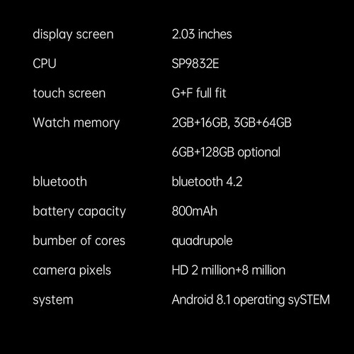 2.03" Większy ekran 4G Smart Watch PGD 6GB + 128GB Pulsometr Dual 2025 - Zdjęcie 19 z 27
