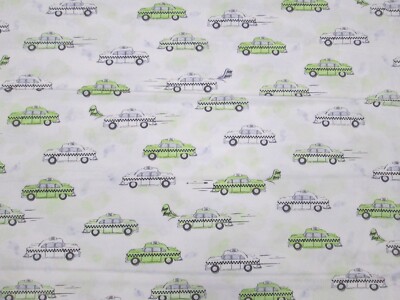 CITY LIFE  100% COTTON on WHITE by INK & ARROW FABRICS 1 Yard Piece