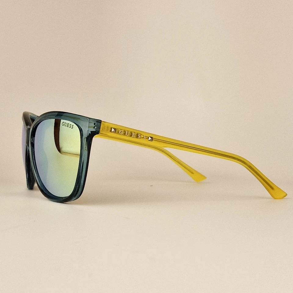 Guess солнцезащитные очки унисекс мужчин женщин GU7308-TL-4-60 бирюзовый оправы зеркальный новый - Изображение 2 из 4