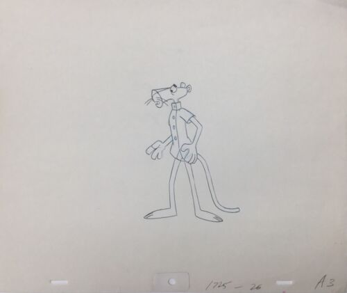 Pink Panther Model Sheet Drawing Custom Framed A3 - Picture 3 of 4