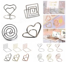 10PCS Metal Photo Card Clip Holder Number Note Memo Wedding Party Table Decor