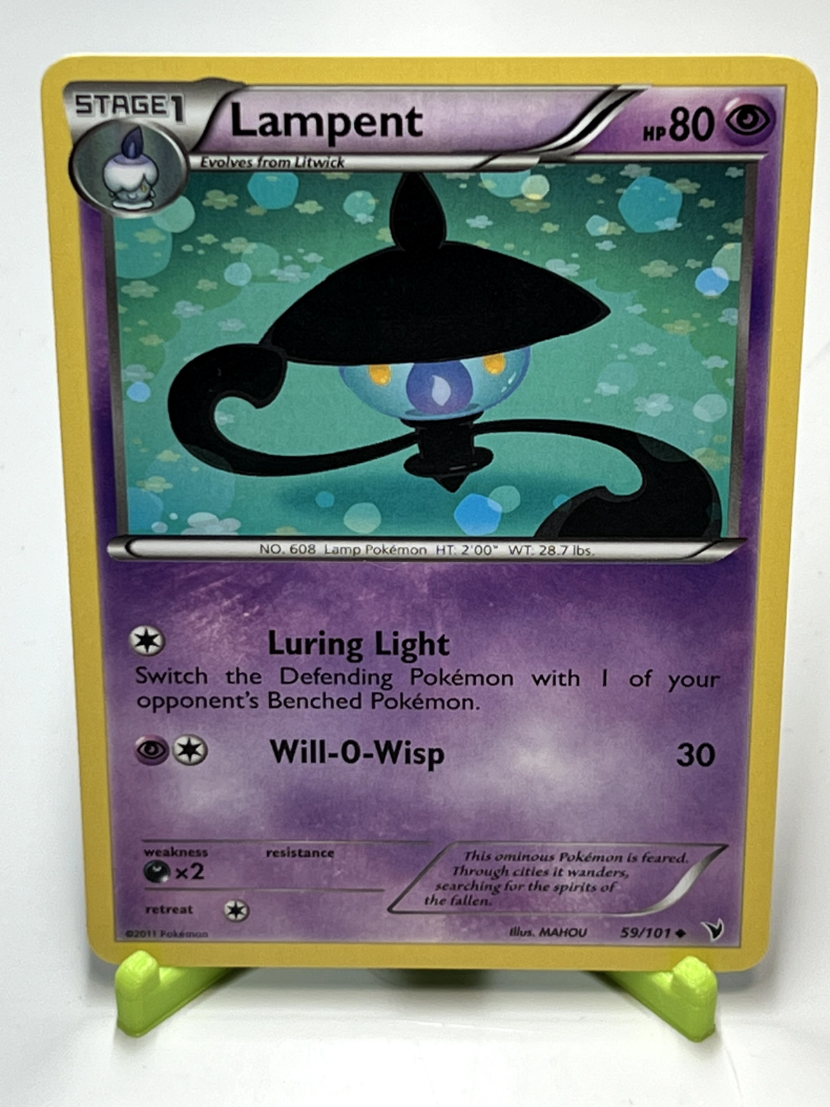 Pokemon  Lampent 59/101 Noble Victories Uncommon NM Condition
