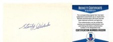 STAN COVELESKIE HALL OF FAMER SIGNED 3X5 INDEX CARD BECKETT #G62298