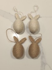 Jute Easter Bunny Egg Decorations (Set of 4)