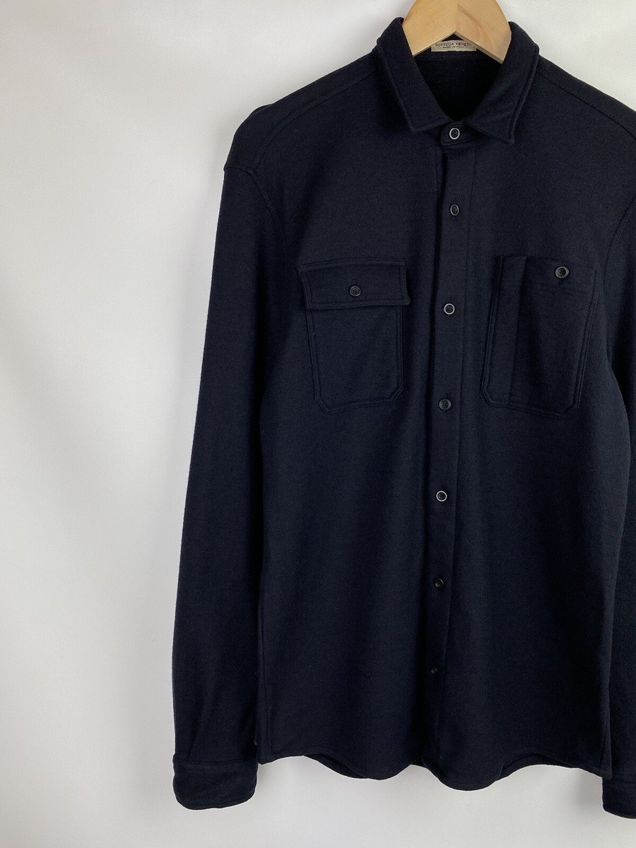 Bottega Veneta men's wool long sleeve shirt overshirt jacket
