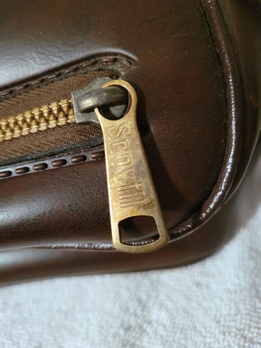 Vintage Travel Case Carry on Shoulder Bag Brown Scovill 9"x5" Overnight Tote - Picture 3 of 10