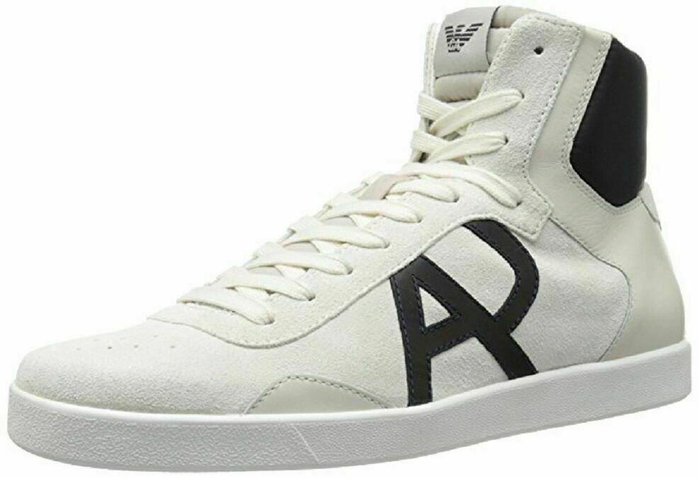 Armani Jeans Men's Classic AJ Logo High Top Sneakers Boots US 8 EU 41