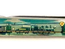 Railroad Museum Pennsylvania Floaty Pen Moving Locomotive Train Strasburg PA Vtg