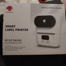 Phomemo M110 Series SMART Label Printer +3 Rolls Thermal Paper