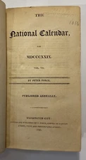 Force: The National Calendar for MDCCCXXIX (1829), Vol. VII, John Quincy Adams