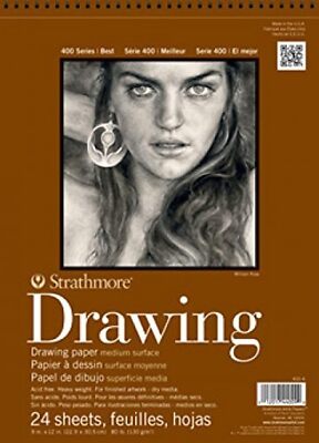 (400-6 400 Series Drawing, Medium Surface, 12''X18'', 24 Sheets , White
