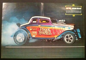 1937 Willys Prock $ Howell Gasser AA/FA NHRA Hemi 67 print car ad Altered Drags