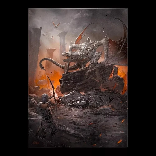 Displate Limited Edition - The Dragon Hunter #598 - Brand New Never Hung!