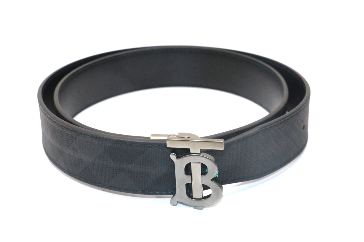 Burberry Monogram Plauqe Buckle Belt L(44inches) Burberry Monogram Plaque Buckle Belt 38-95 - Black/Brown | eBay main image 2