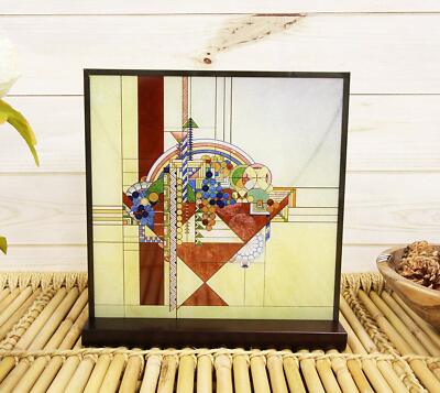【Schiele】フランクロイドライト/ May Basket Frank Lloyd Wright Metal Framed May Basket Stained Glass Desktop