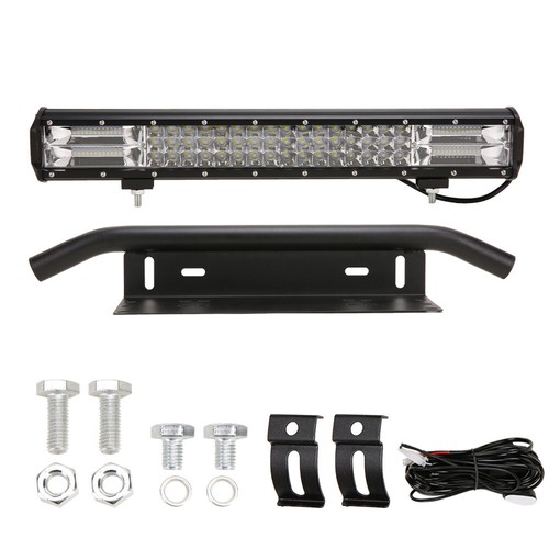 20'' LED Light Bar Combo Beam & 23'' Number Plate Adjustable Bracket Wiring Kit - Picture 2 of 12