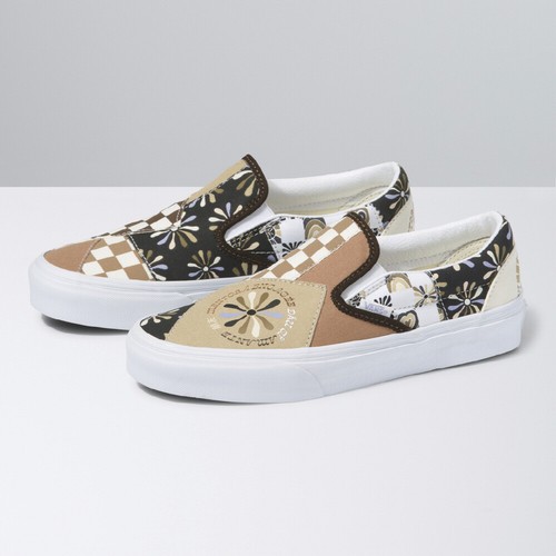 vans slip on satin patchwork