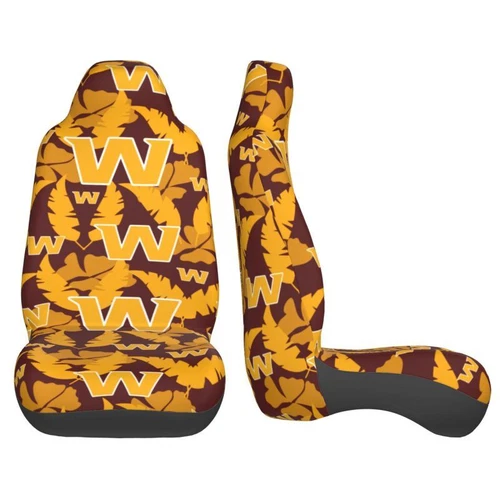 2pcs Washington Redskins Elastic Car Seat Covers Hawaii Style Print Seat Cover
