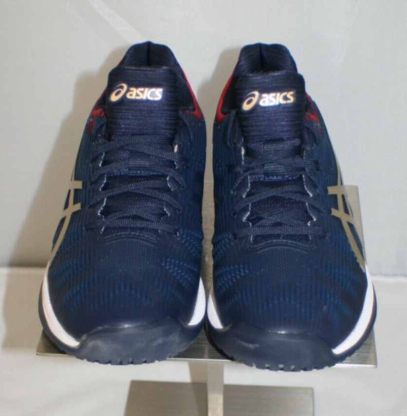 Asics Solution Speed FF Navy Gold Red Mens Tennis Shoes  display picture 1