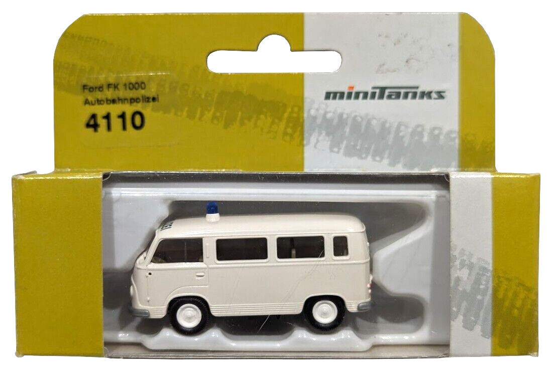 1:87 Scale ROCO Minitanks 4110 Ford FK 1000 Minibus- Autobahn Polizei - BNIB