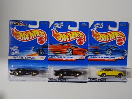 HOT WHEELS # 516, 646 - MERCEDES C-CLASS & SLK - FIRST EDITION - LOT OF 3 VAR