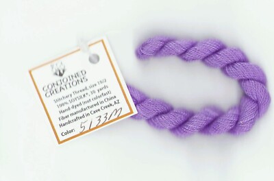  Silk Hand-Dyed Thread 30 Yd Conjoined Creations Purples 5133M Cross Stitch