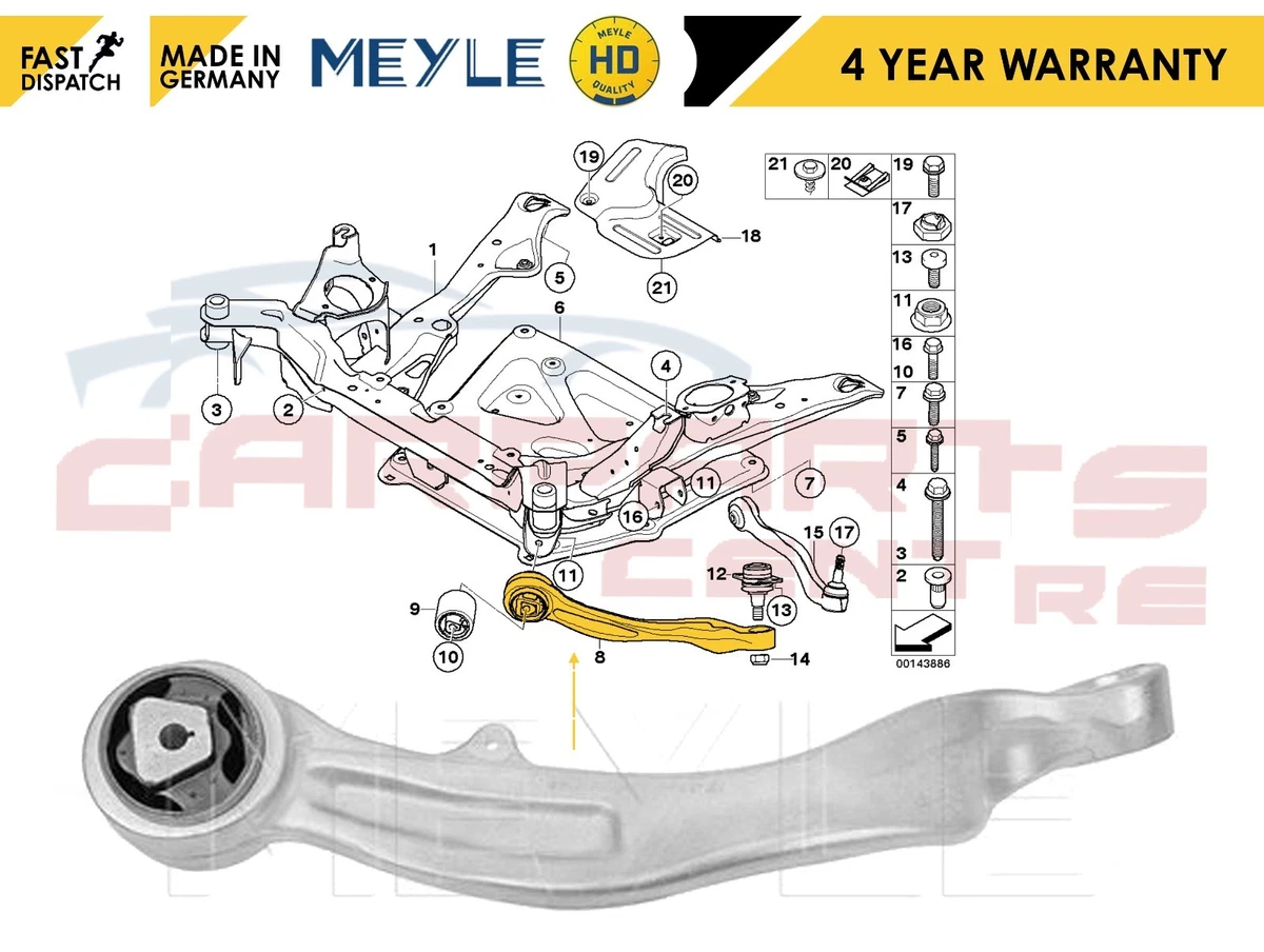 FOR BMW 5 SERIES E60 E61 xDRIVE FRONT RIGHT SUSPENSION CONTROL ARM 