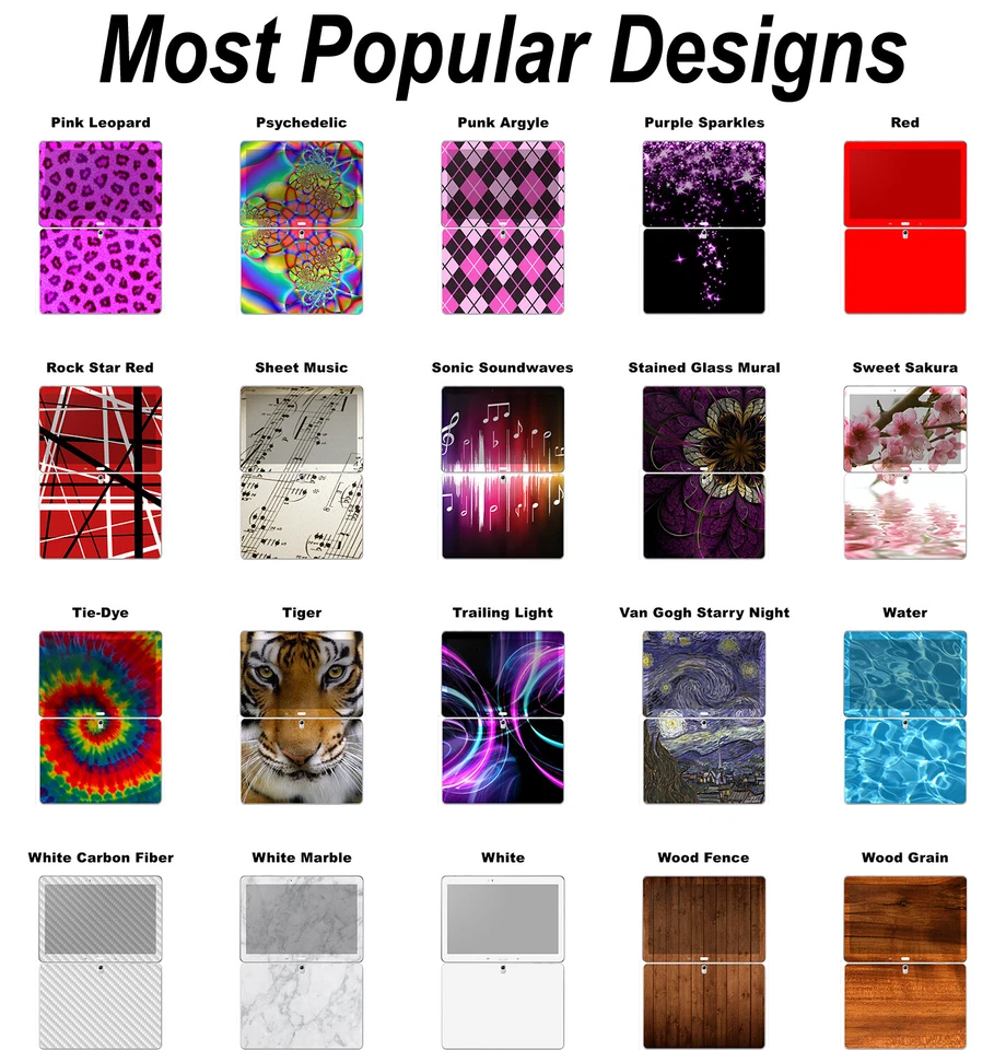 Choose Any Vinyl Skin Design for Samsung Galaxy Tab Pro 10" SM-T520 - SM-T525 Foto 4 de 4