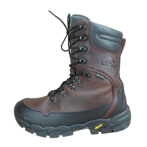 LL Bean Women's Maine Warden's Field Boot Rugged Leather Brown Size 9 M