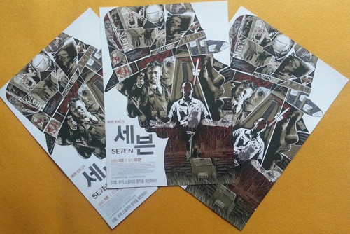 Seven Brad Pitt 2016 Korean Mini Movie Posters Flyers (A4 Size) Rereleased - Picture 3 of 5