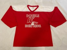 ATHLETIC KNIT AK HOCKEY JERSEY SIZE XL RED DOUBLE KK HOCKEY SCHOOL MADE CANADA