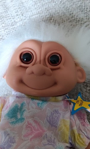 Tina Trollop Troll Doll Vintage 80s -90s With White Hair Brown Eyes. - 第 2/6 張圖片