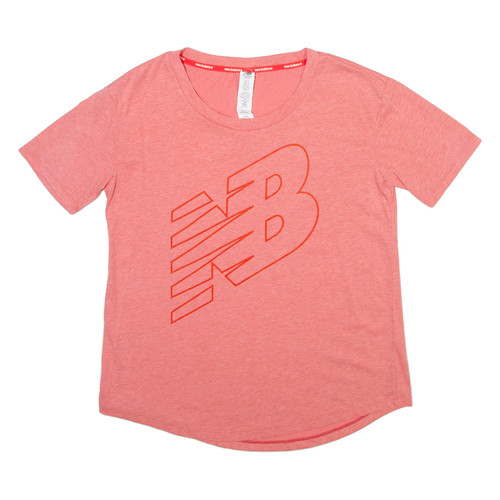 NEW BALANCE Womens T-Shirt Pink S