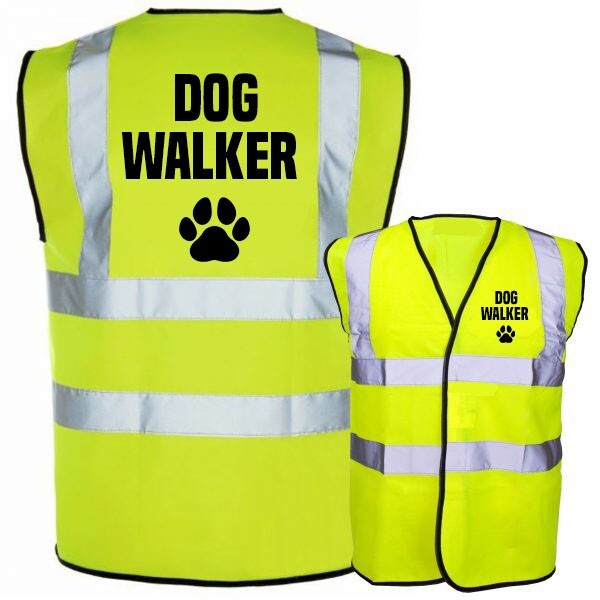 Dog Walker Adult Hi-vis Vest Waistcoats Safety Vest Workwear Hi