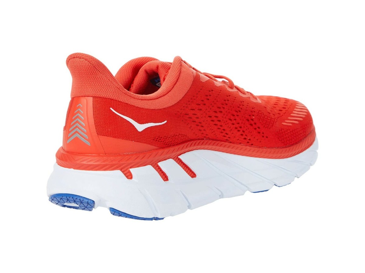 Hoka One One Clifton 7 Men's Lace-up Sneakers Red Fiesta