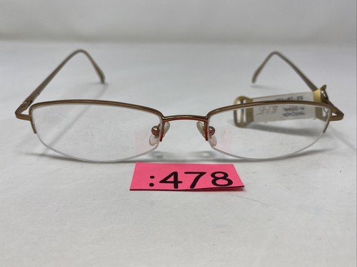 Marchon 4550AL 238 52-18-135 Antique Gold Metal Half Rim Eyeglasses Frame :478 - Picture 8 of 8