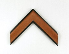 1 7/8" Readymade Wood Picture Frame Orange w/ Square Beaded Accent 