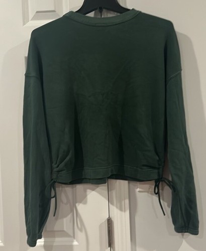 NWT Offline By Aerie Sweatshirt Pullover Cropped Boxy Oversized Green Women’s XL - Picture 2 of 6
