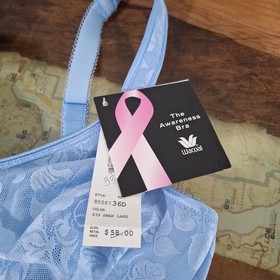 New Wacoal Awareness Full Figure Blue Bra Style # 85567 size 36D