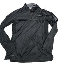 Nike Pullover Mens L Black Elite Long Sleeve Dri-Fit 1/4 Zip Shirt 482916-010