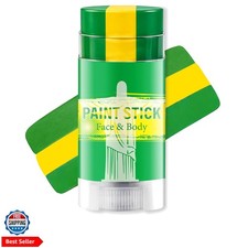 Green Yellow and Green Brazil Face Paint Stick for World Cup Fans, Sweatproof...
