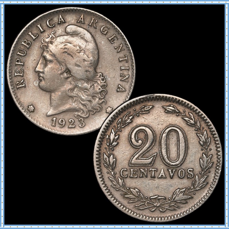 Argentina - 20 Centavos - 1923 - KM#36