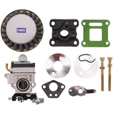 Tuning Vergaser Set 47 ccm / 49 ccm 15 mm Silber Pocket Bike Mini Cross HMParts