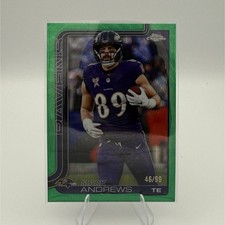 2025 Topps Chrome Mark Andrews Green Refractor 46/99 Baltimore Ravens