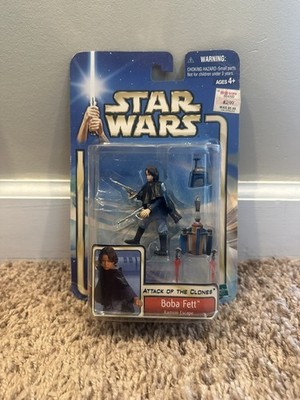 Star Wars Boba Fett Kamino Escape AOTC 2002 Hasbro Figure MOC Carded