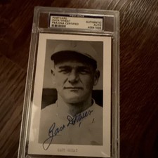 Zack Wheat Signed Photo Postcard Encapsulated PSA/DNA Authentic Gorgeous Auto