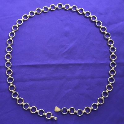 Vintage Morris Moskowitz Chain Link Belt Gold Tone 38 main image 2