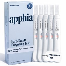 Apphia Health Early Detection Pregnancy Test Kit Midstream hCG 5, White