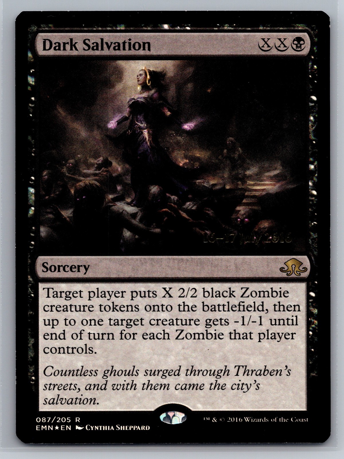 MTG Dark Salvation #087 Eldritch Moon 2016 Prerelease Foil Promo Rare Zombie