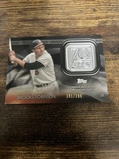 2021 Topps 70th Anniversary Logo Patches Brooks Robinson #T70P-BR Black #/299